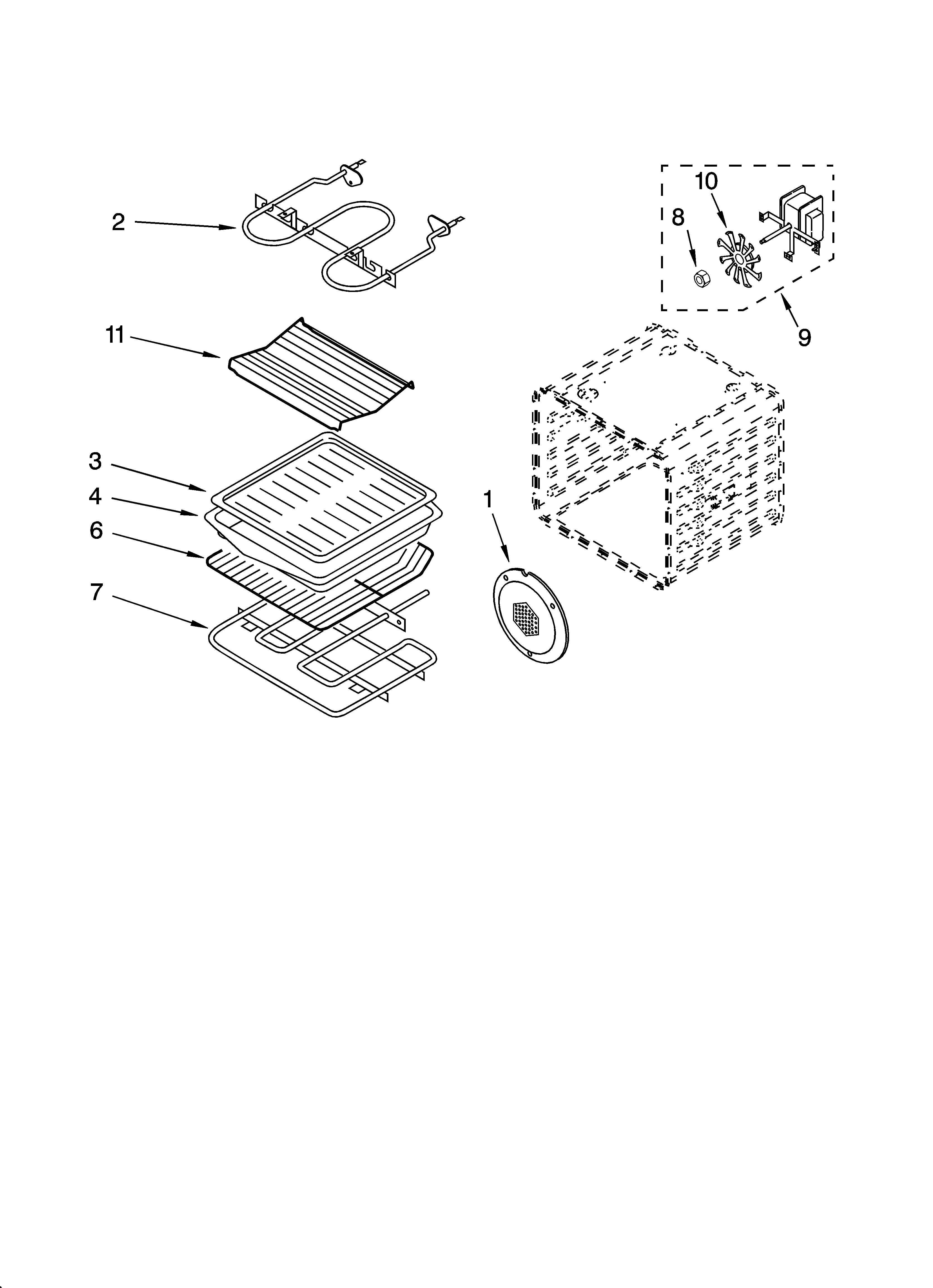 Internal oven parts