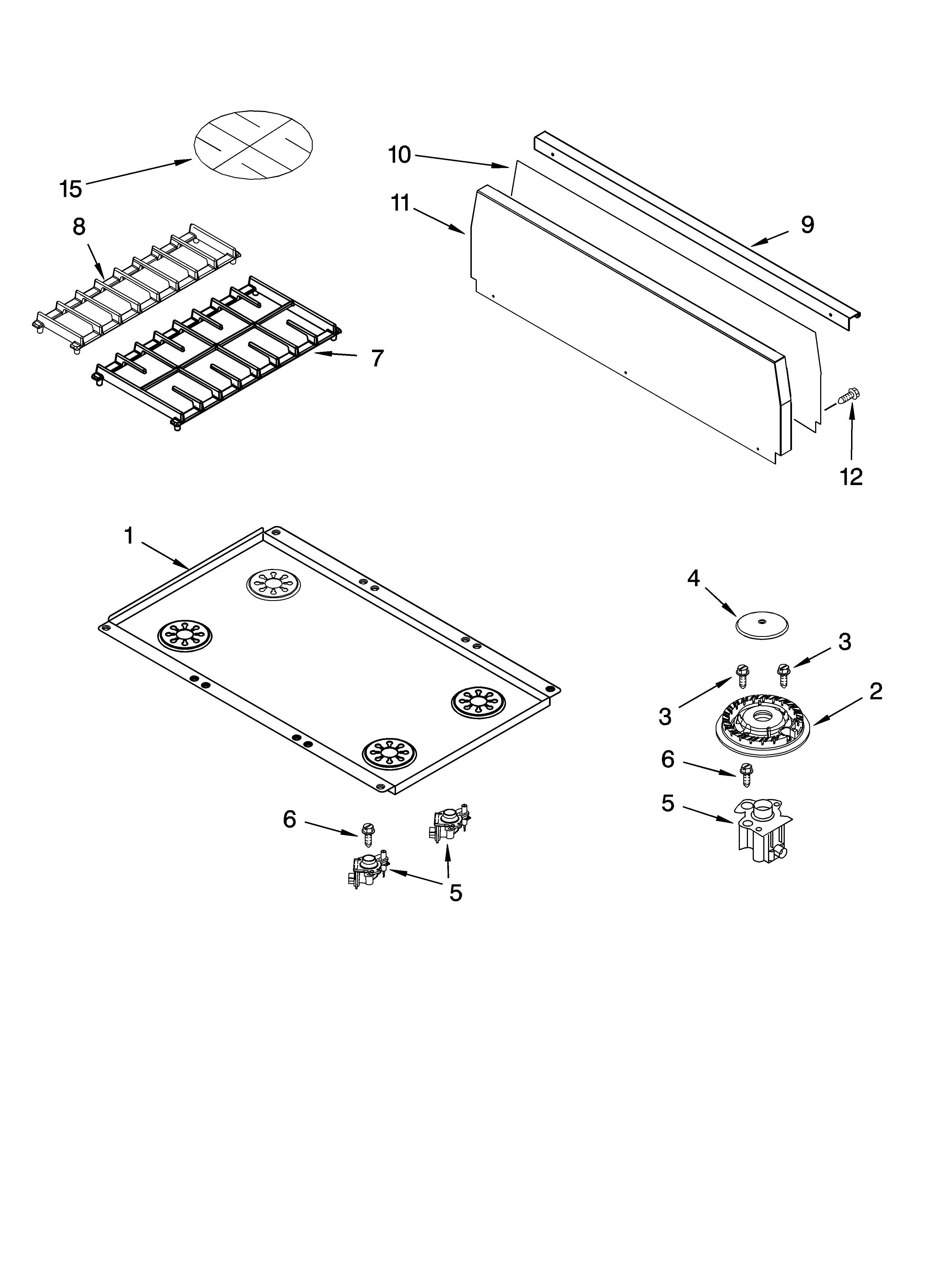 Cooktop parts