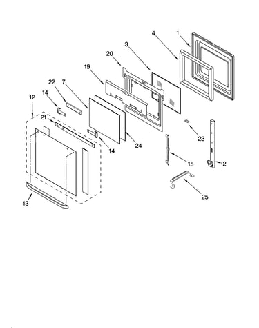 Oven door parts