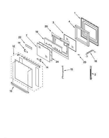 Oven door parts
