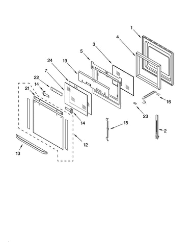 Oven door parts