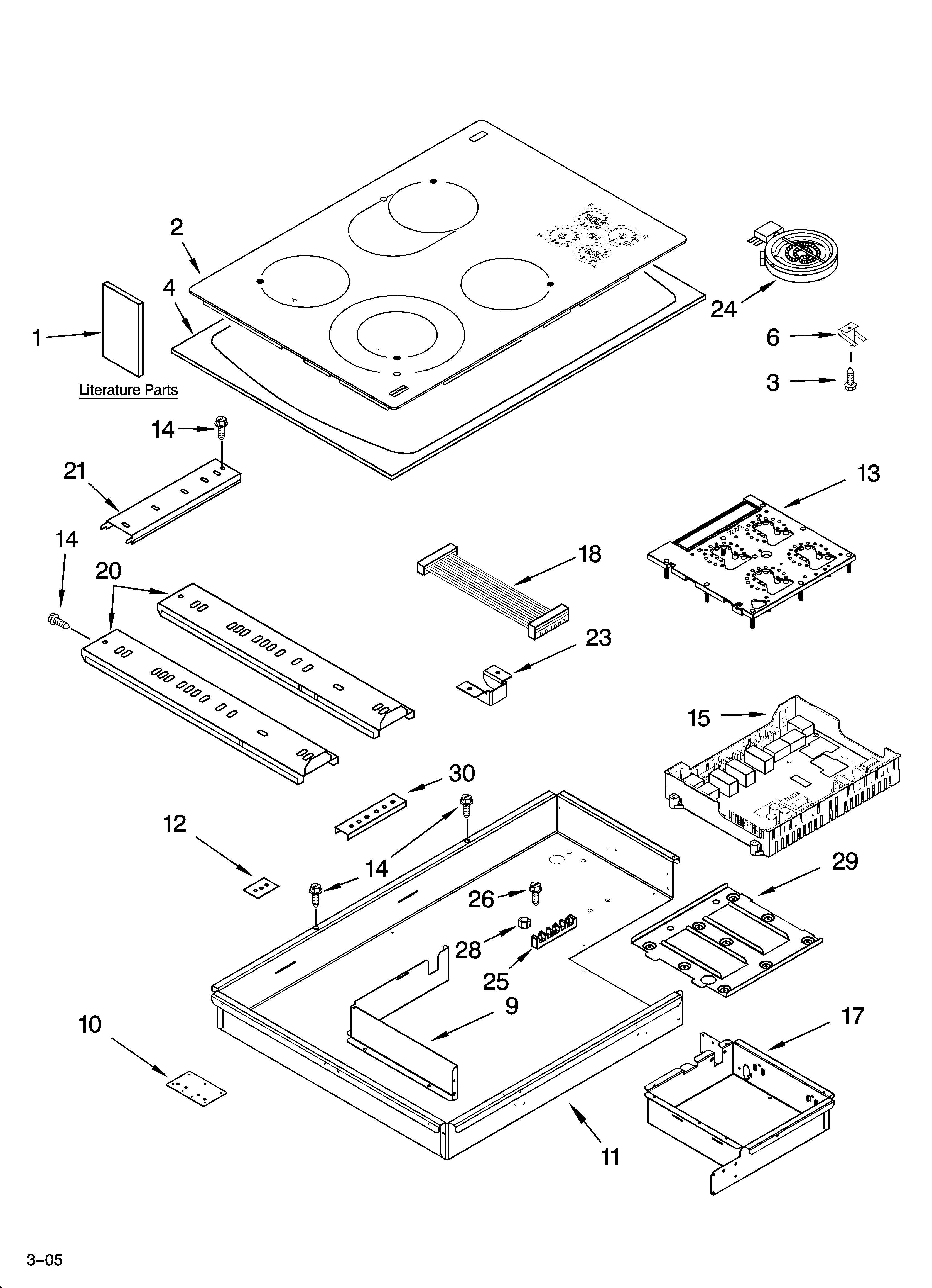 COOKTOP PARTS, MISCELLANEOUS PARTS