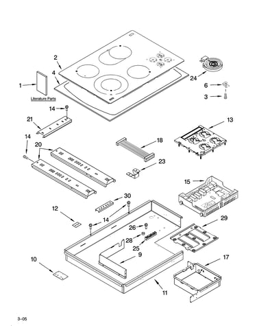 Cooktop parts, miscellaneous parts