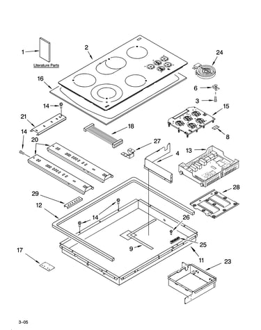 Cooktop parts, miscellaneous parts