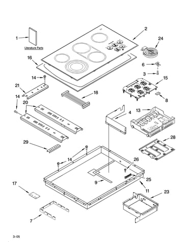 Cooktop parts, miscellaneous parts