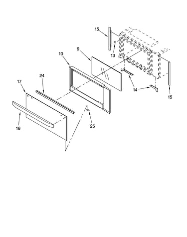 Microwave door parts, miscellaneous parts