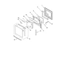 KitchenAid KEMC378KSS02 oven door parts diagram