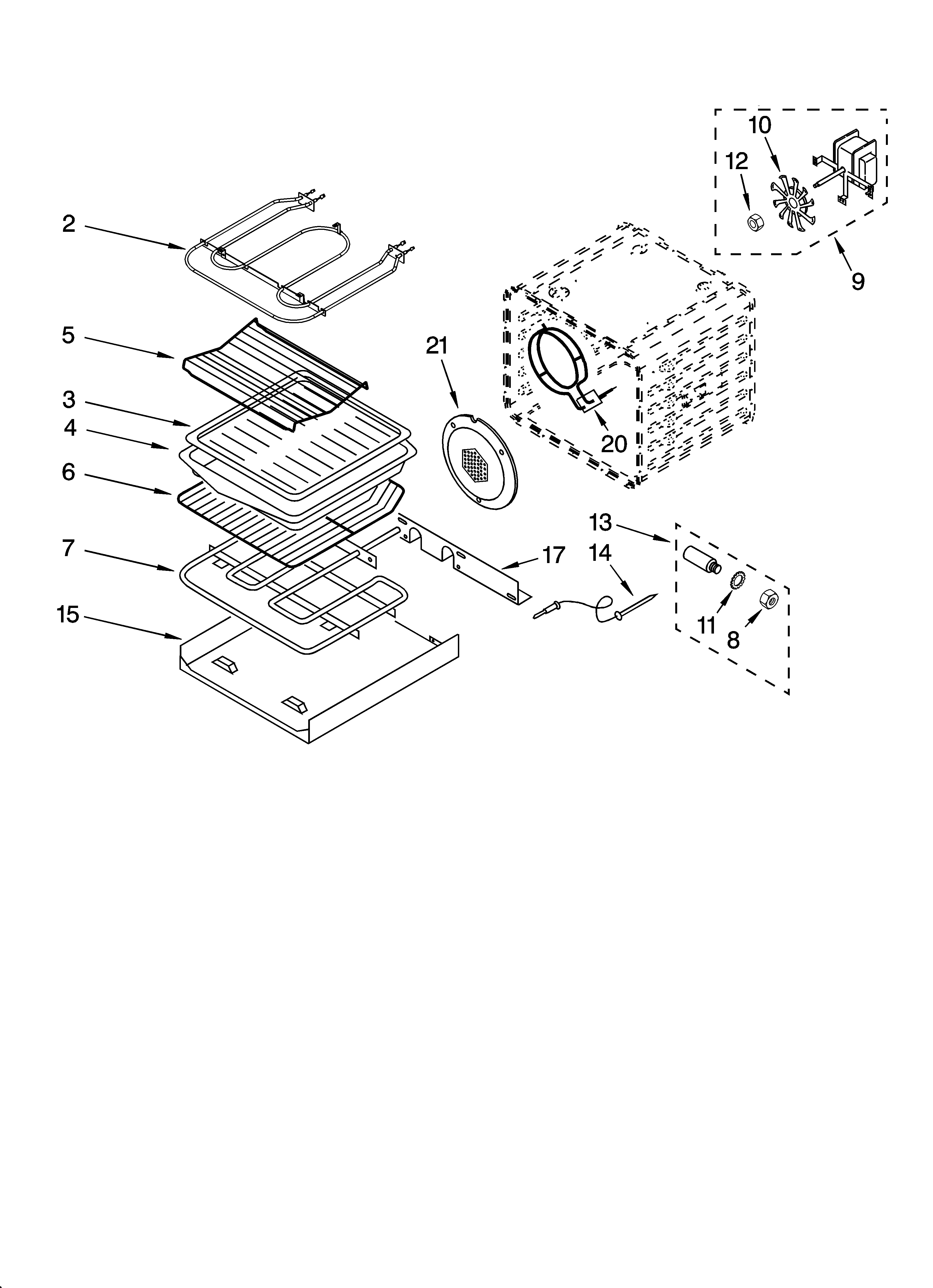Internal oven parts