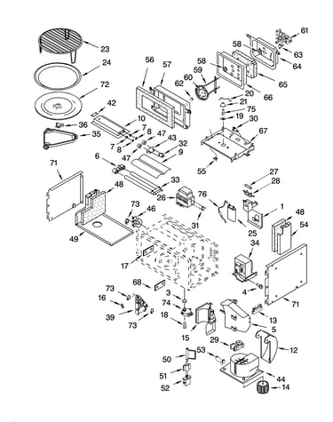 Cabinet and stirrer parts