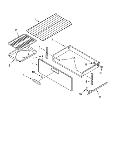 Drawer & broiler parts, optional parts