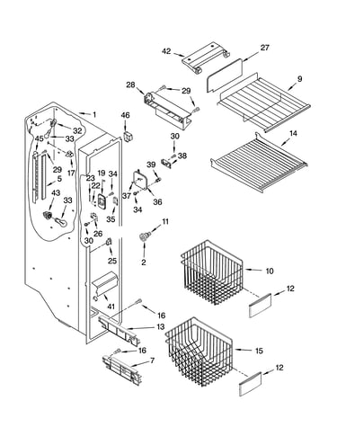 Freezer liner parts