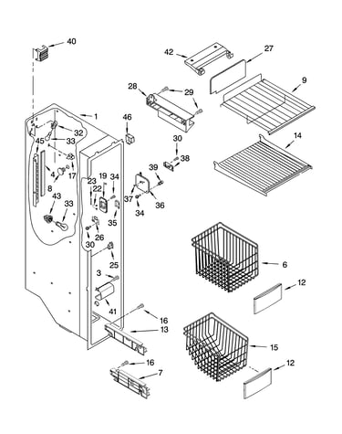 Freezer liner parts
