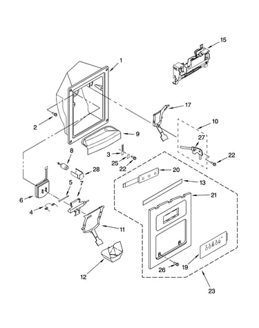 Dispenser front parts