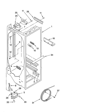 Refrigerator liner parts