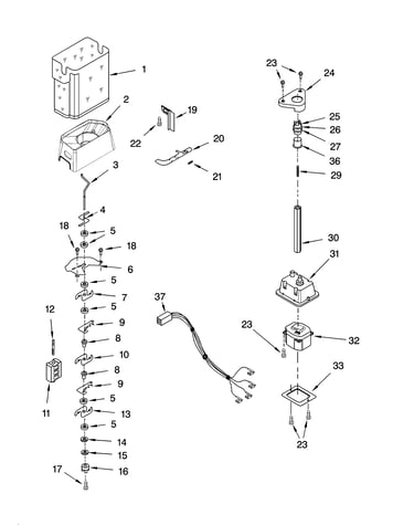Motor and ice container parts