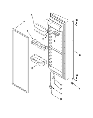 Refrigerator door parts