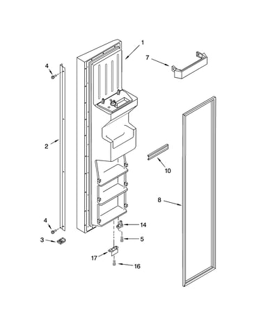 Freezer door parts
