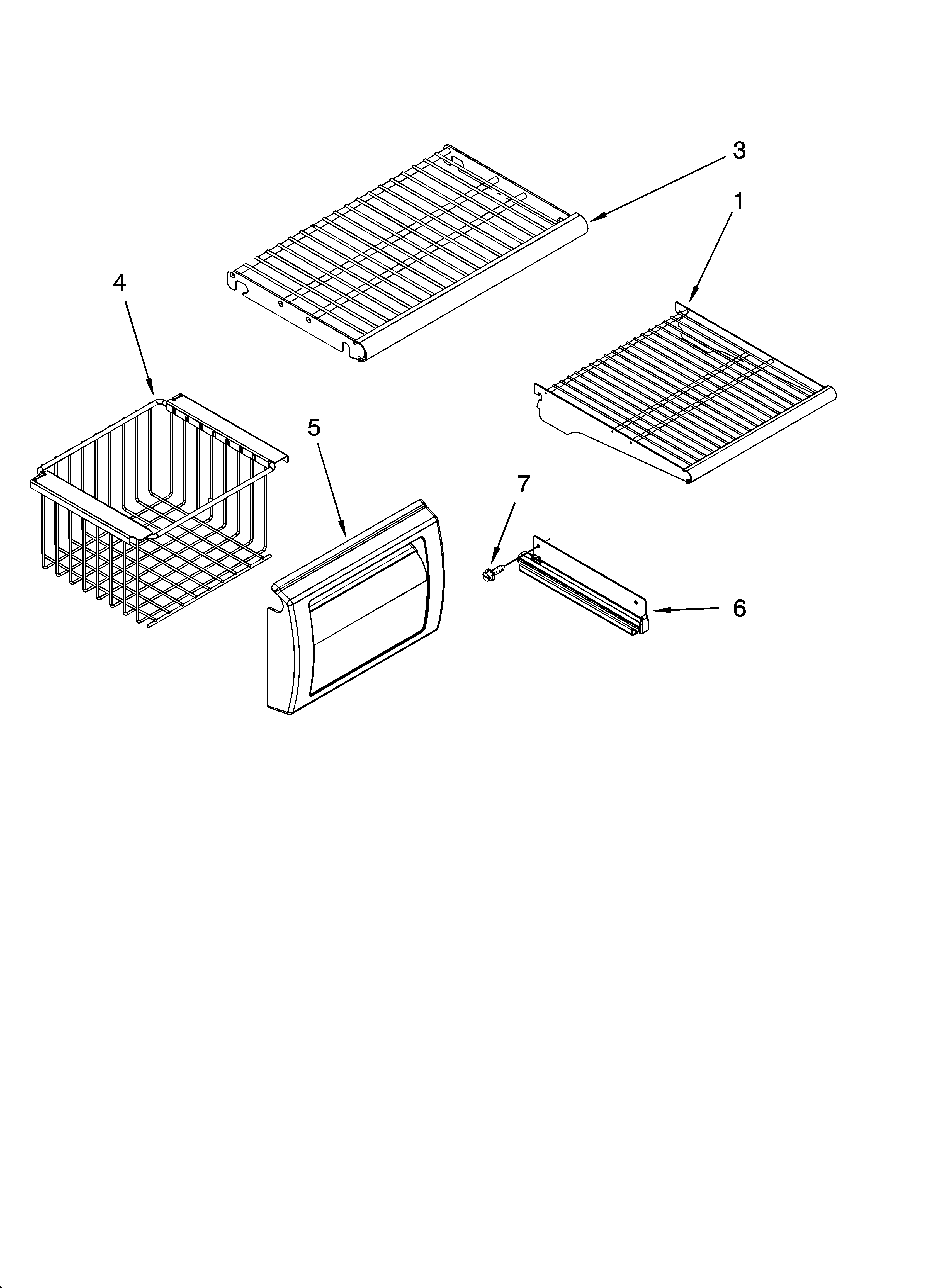 Freezer shelf parts