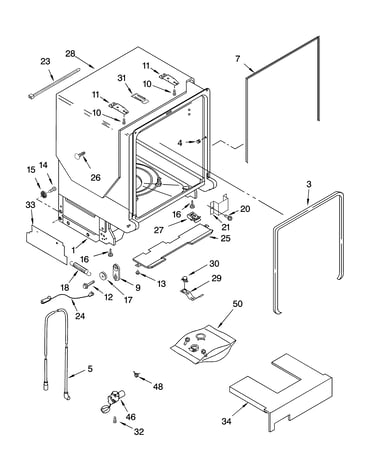 Tub and frame parts