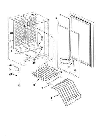 Door and shelf parts