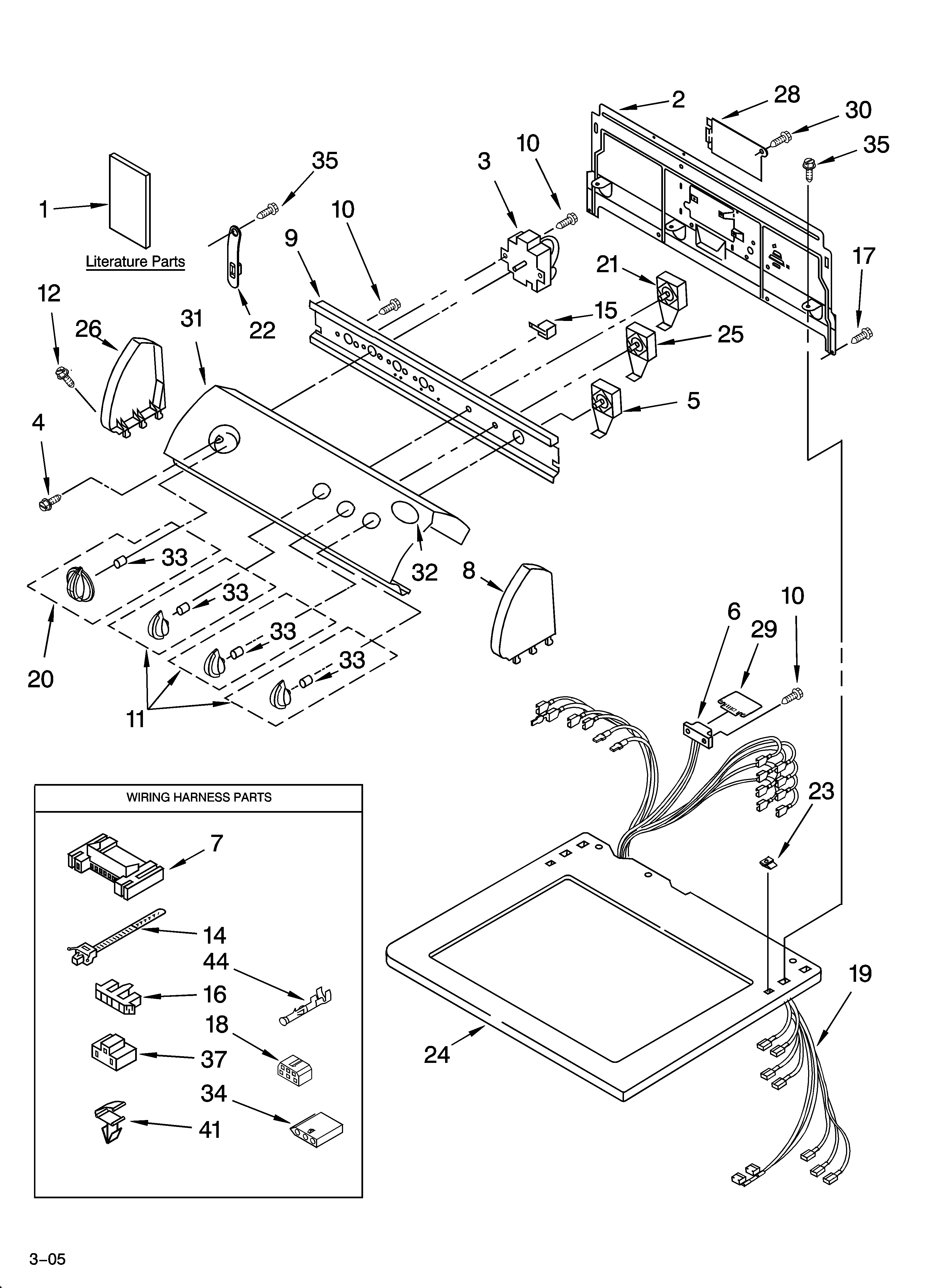 Top and console parts
