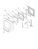 Upper oven door parts