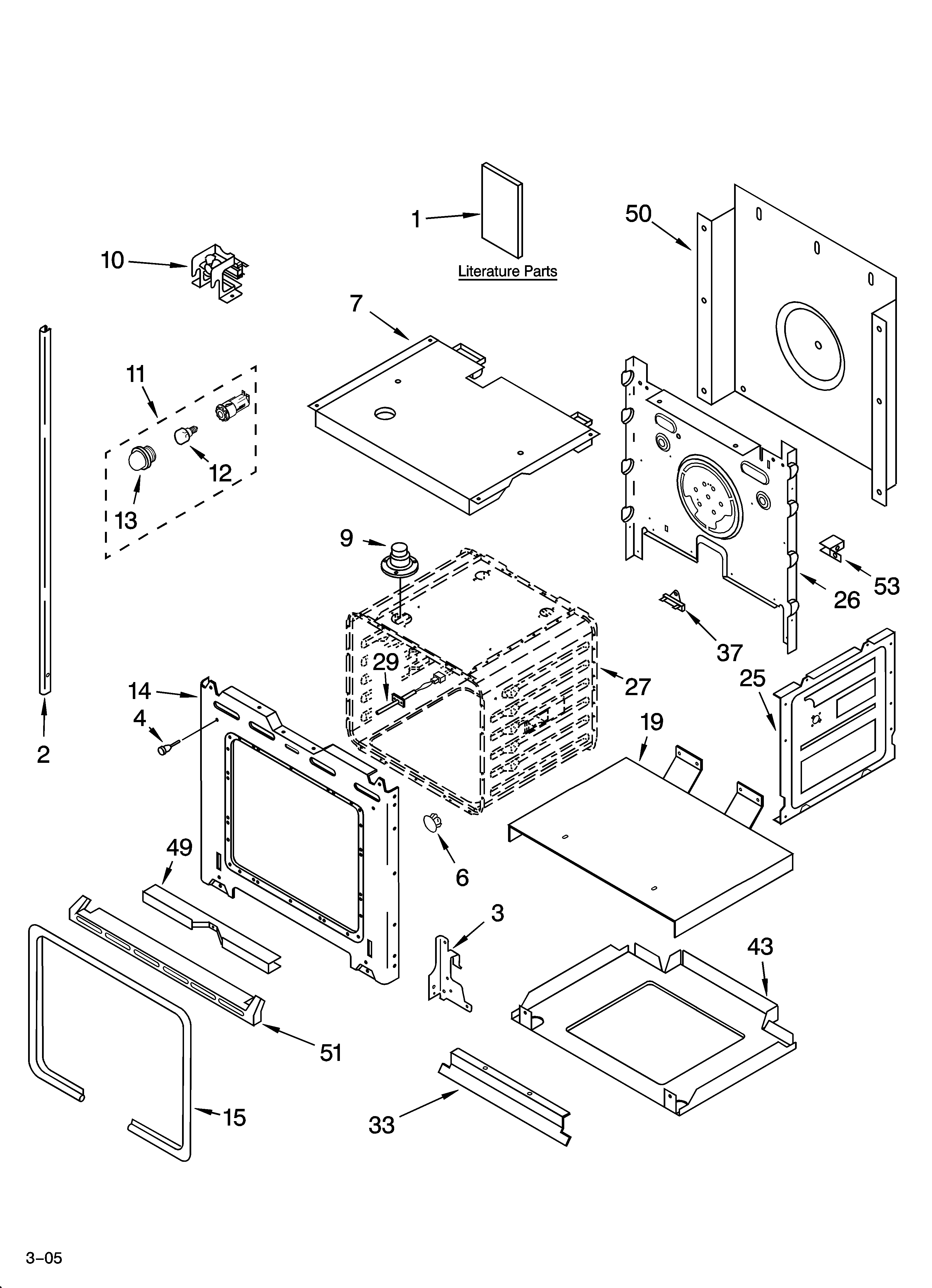 Lower oven parts
