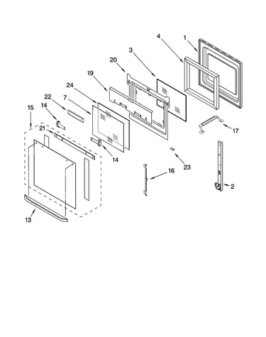 Oven door parts