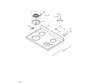 Whirlpool RF365PXMW1 cooktop parts diagram