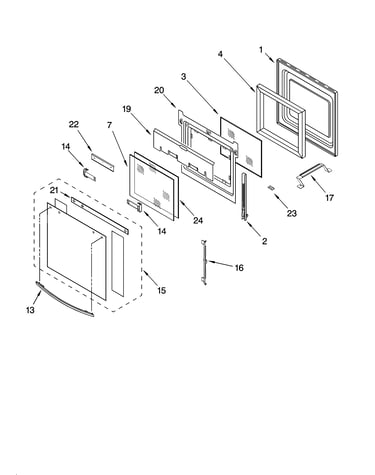 Oven door parts