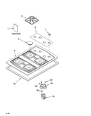 Cooktop, burner and grate parts