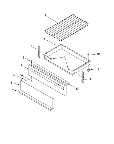 Drawer & broiler parts, optional parts