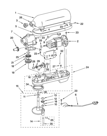 Case, gearing and planetary unit