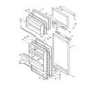 Whirlpool 5ET6WPKRQ00 door parts diagram