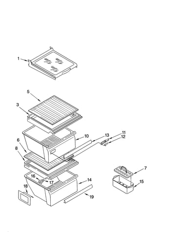 Refrigerator shelf parts