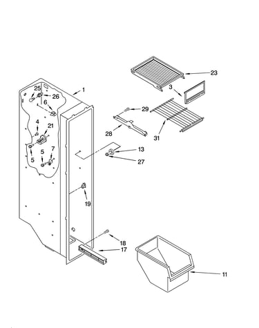 Freezer liner parts