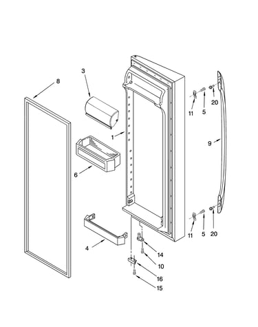 Refrigerator door parts