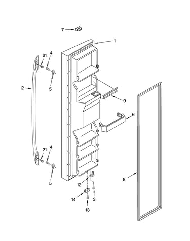 Freezer door parts
