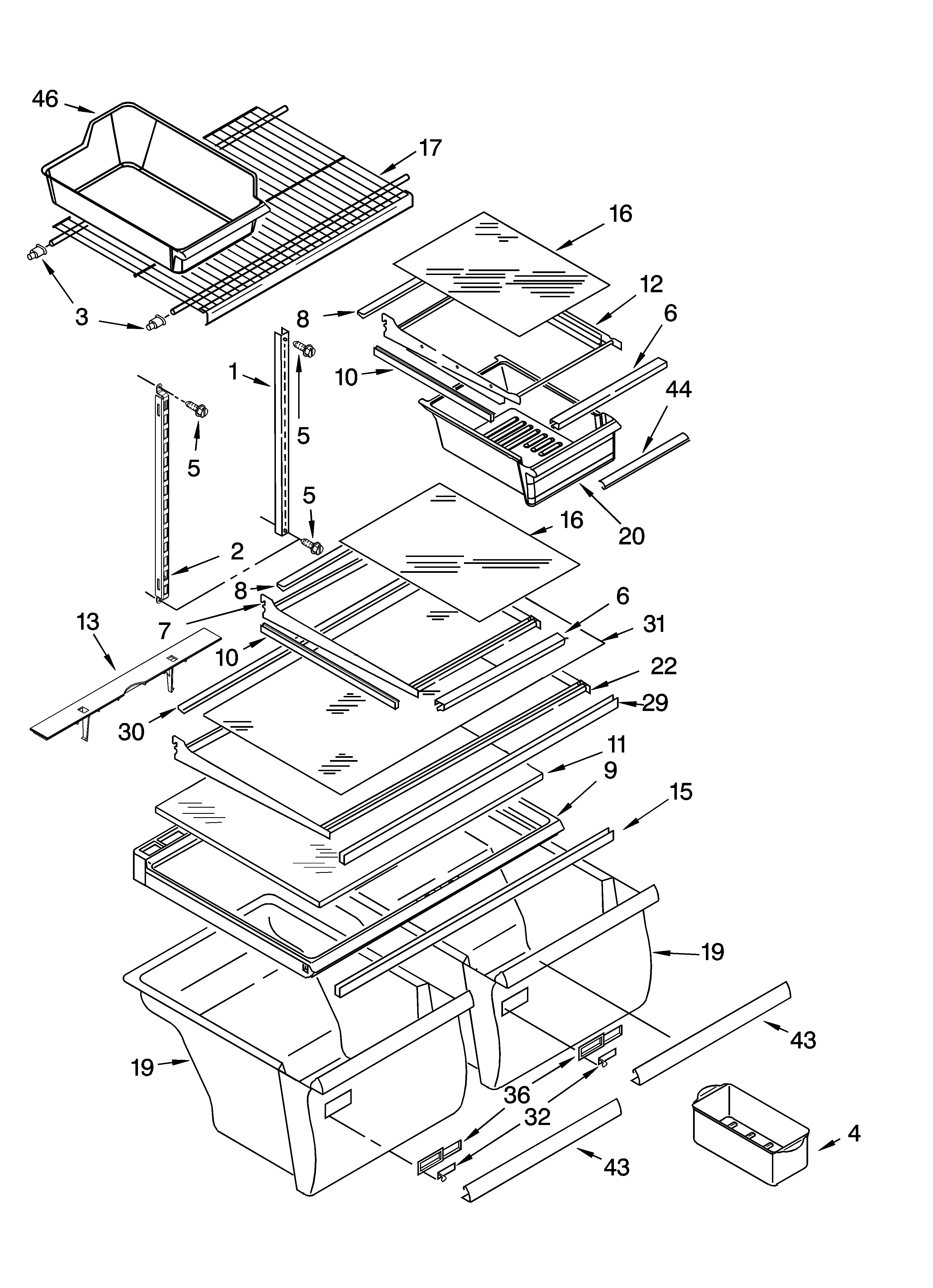 Shelf parts