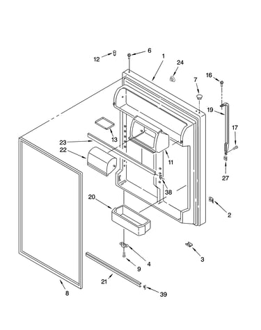 Refrigerator door parts