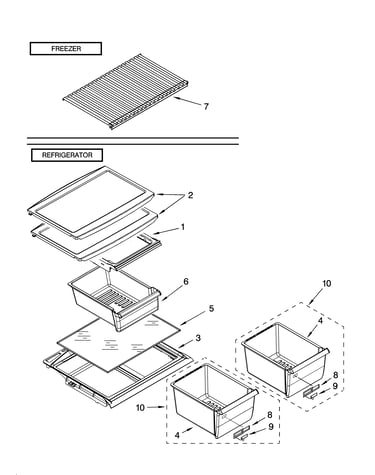 Shelf parts, optional parts