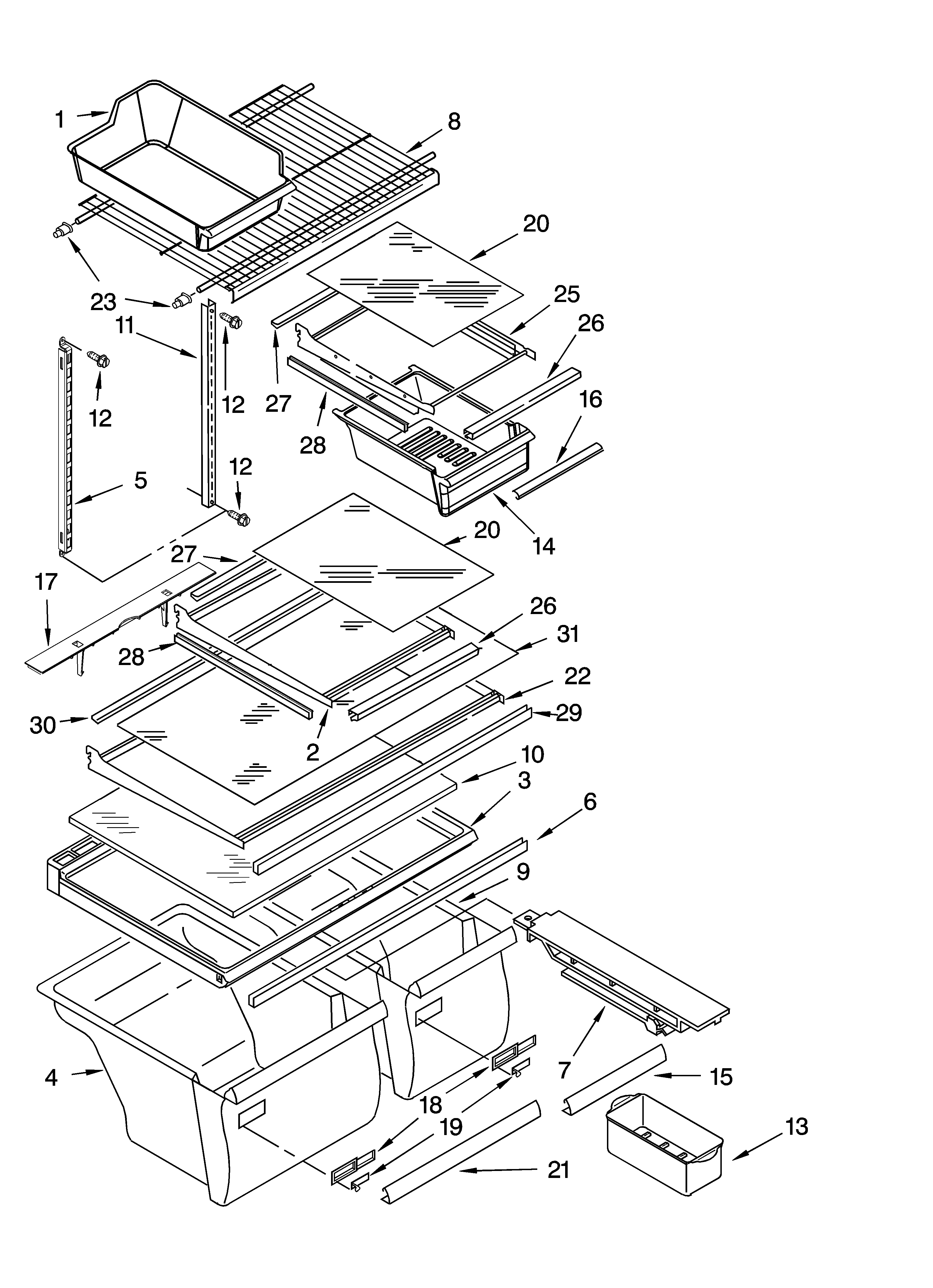 Shelf parts