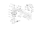 Whirlpool GH4155XPT1 magnetron and turntable parts diagram