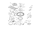 Whirlpool GH6177XPQ1 magnetron and turntable parts diagram