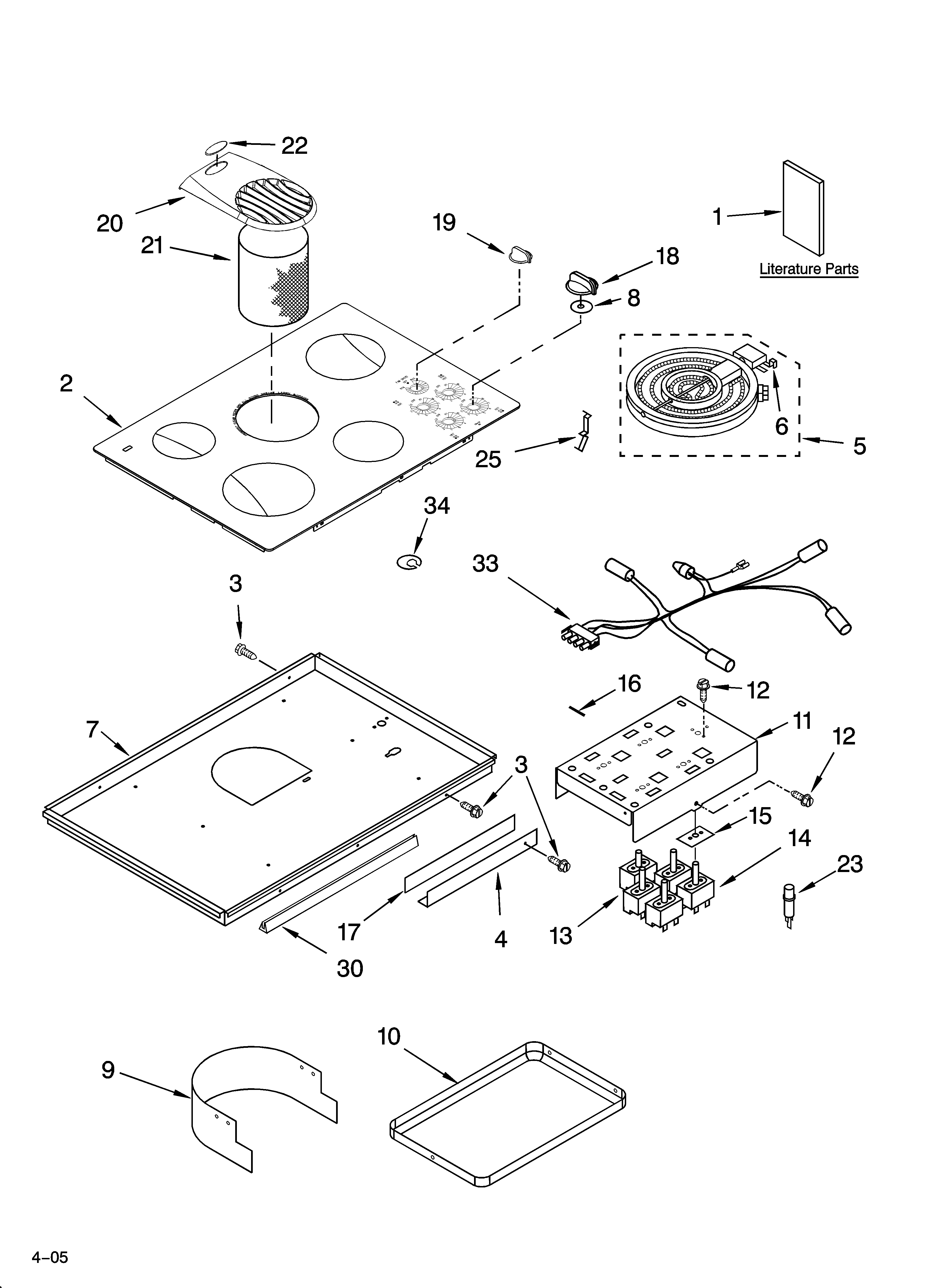 Cooktop parts