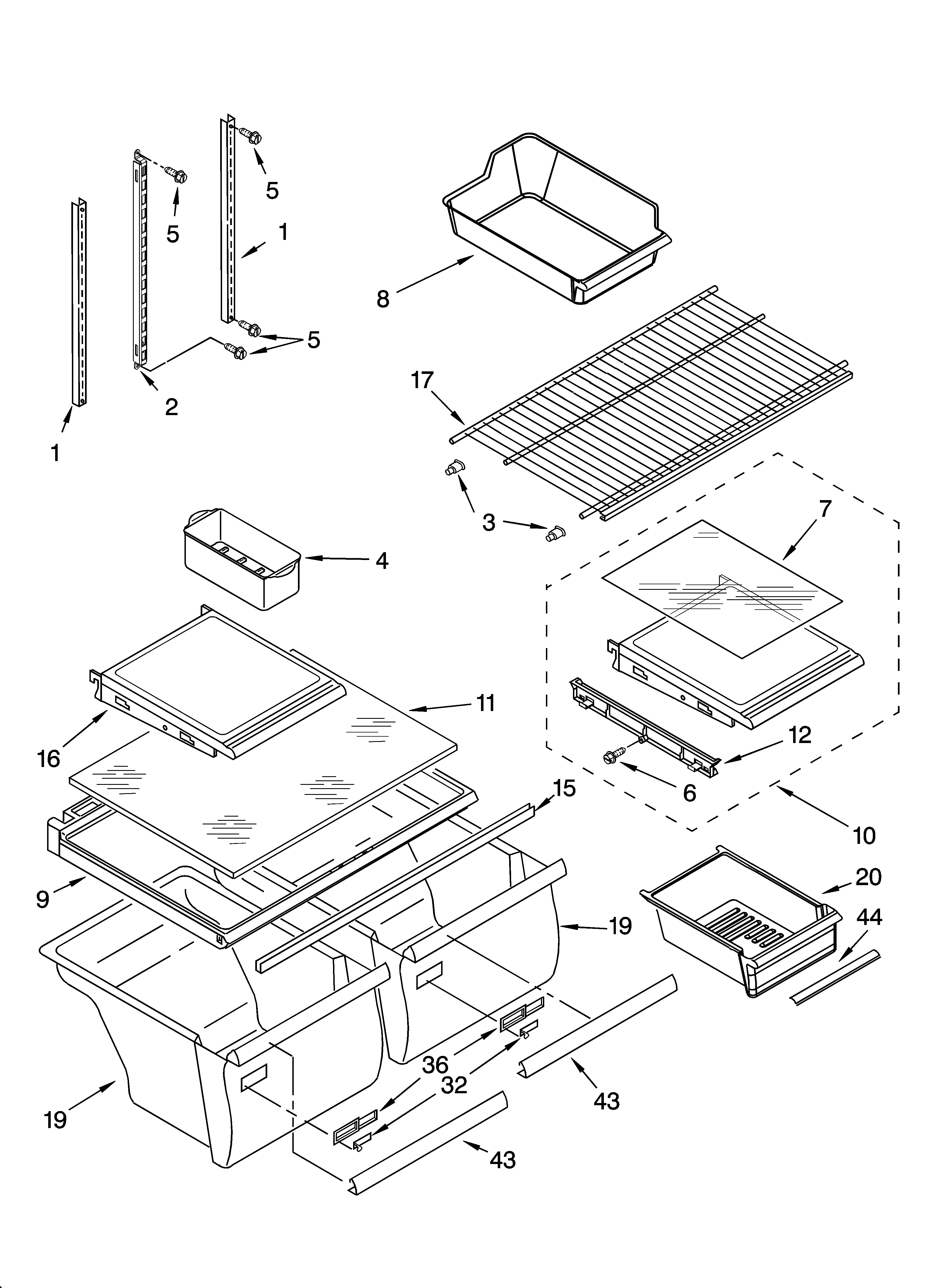 Shelf parts