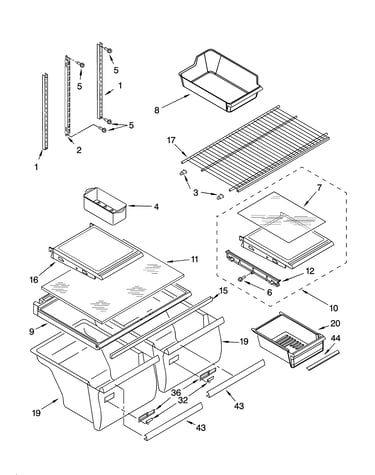 Shelf parts