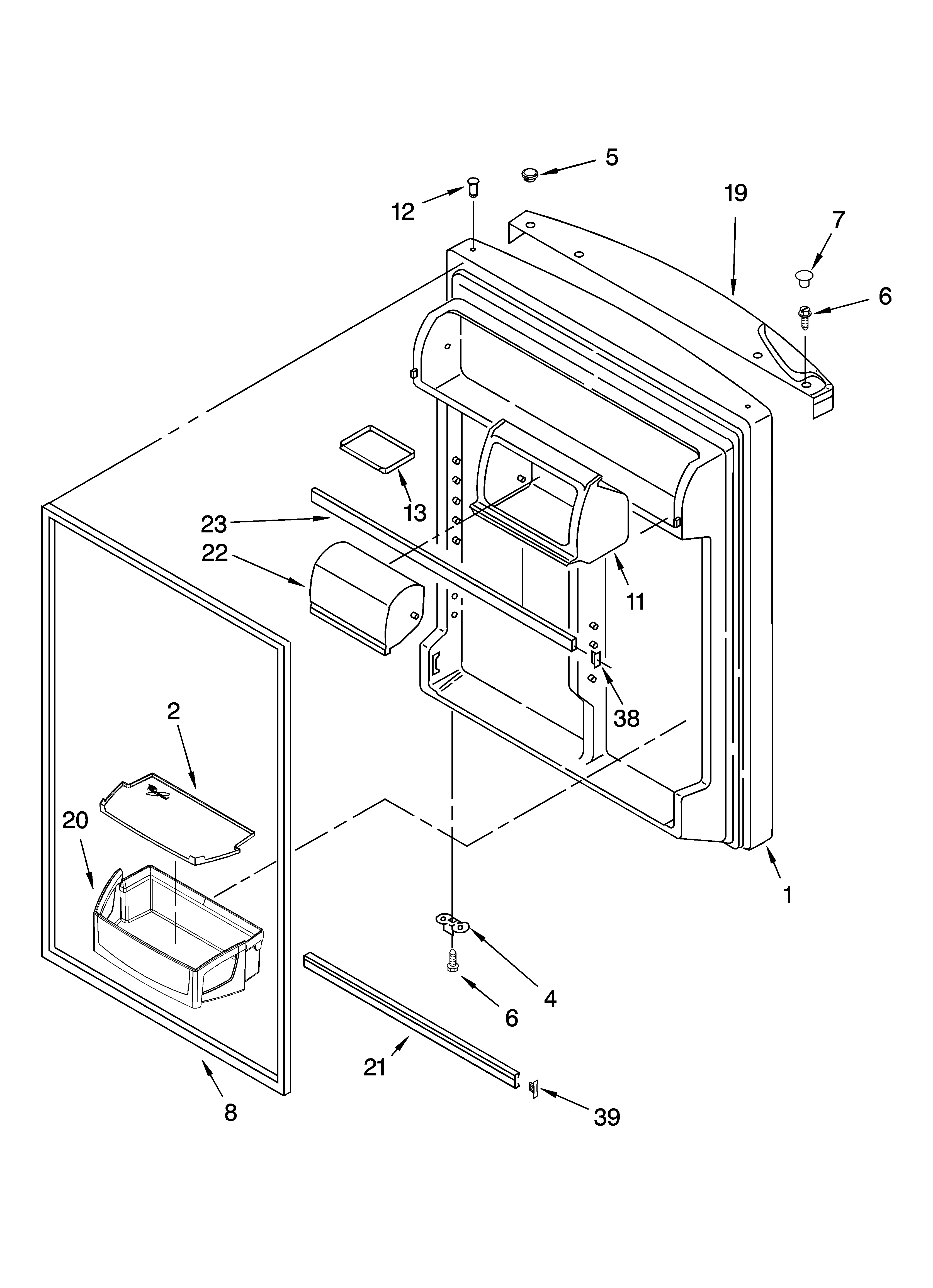 Refrigerator door parts