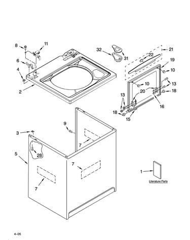 Top and cabinet parts