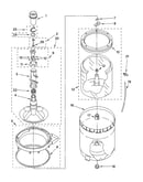 Agitator, basket and tub parts